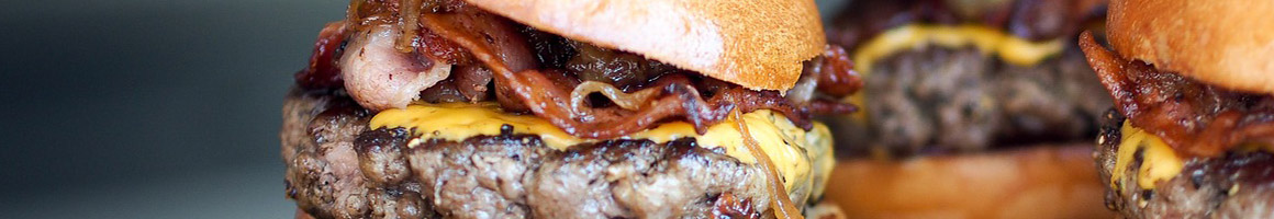 Eating American (Traditional) Barbeque Burger Southern at Mia's Table - Upper Kirby restaurant in Houston, TX.
